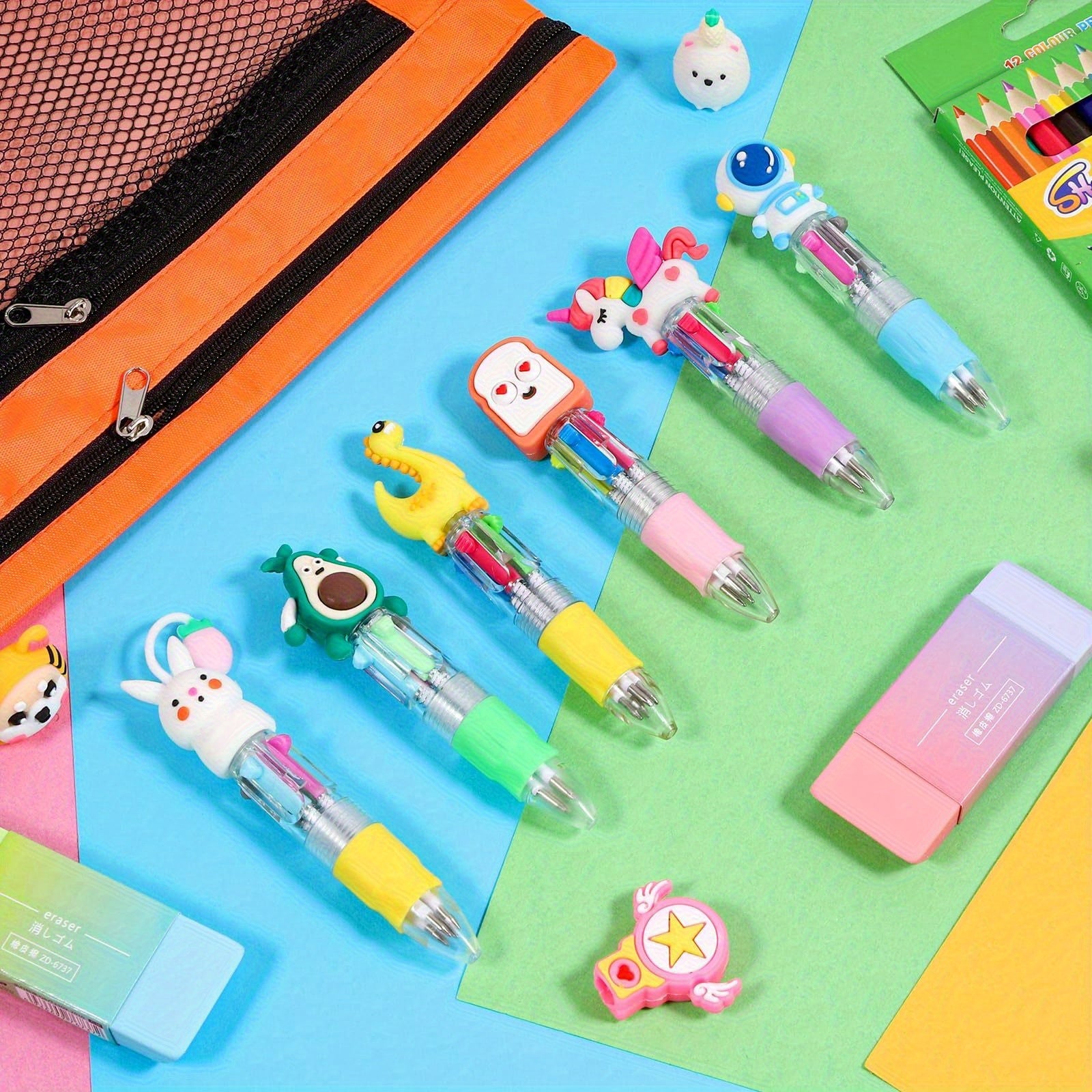 20 Mini 4-In-1 Multicolor Retractable Ballpoint Pens - a Cartoon Pen Set Featuring Blue, Red, Black, And Green Ink - Perfect for School Supplies, Classroom Prizes, End-Of-Year Gifts, Christmas Presents, And Halloween Treats